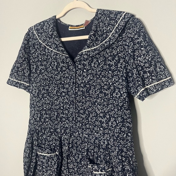 Vintage Bryn Connelly Ditsy Floral Collared Dress Small - Picture 3 of 7